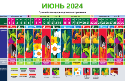 Календарь садовода-огородника на ИЮНЬ 2024