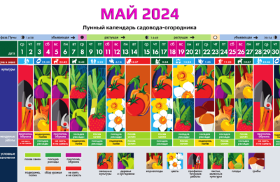 Календарь садовода-огородника на МАЙ 2024