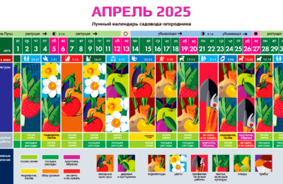 Апрель 2025 – календарь садовода, огородника и цветовода