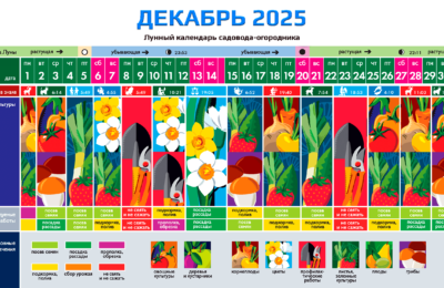 Декабрь 2025 – календарь садовода, огородника и цветовода