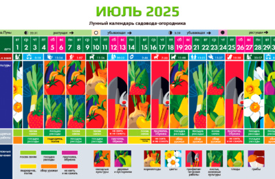 Июль 2025 – календарь садовода, огородника и цветовода