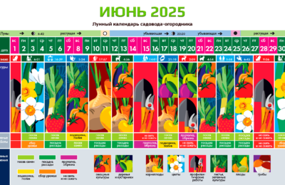 Июнь 2025 – календарь садовода, огородника и цветовода