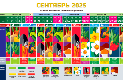 Сентябрь 2025 – календарь садовода, огородника и цветовода