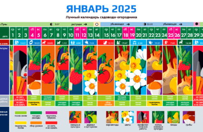 Январь 2025 – календарь садовода, огородника и цветовода